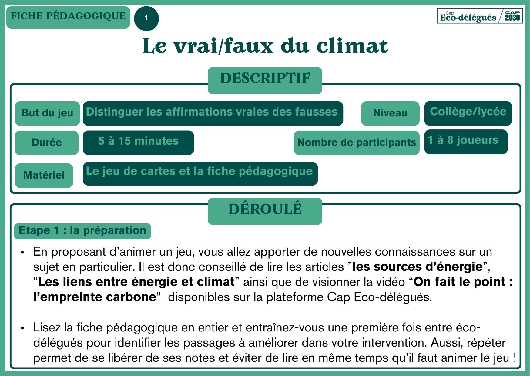 Le vraifaux du climat