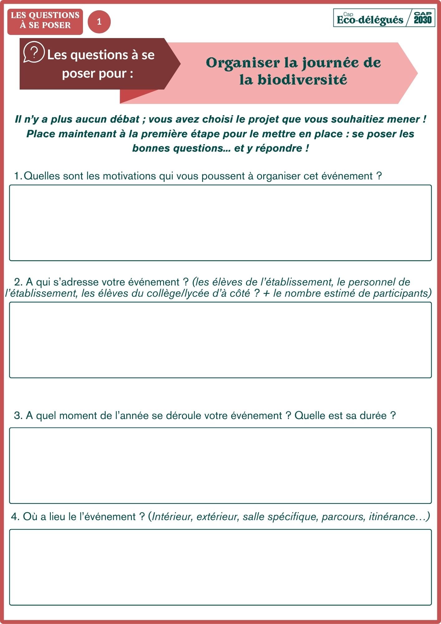 Les questions à se poser