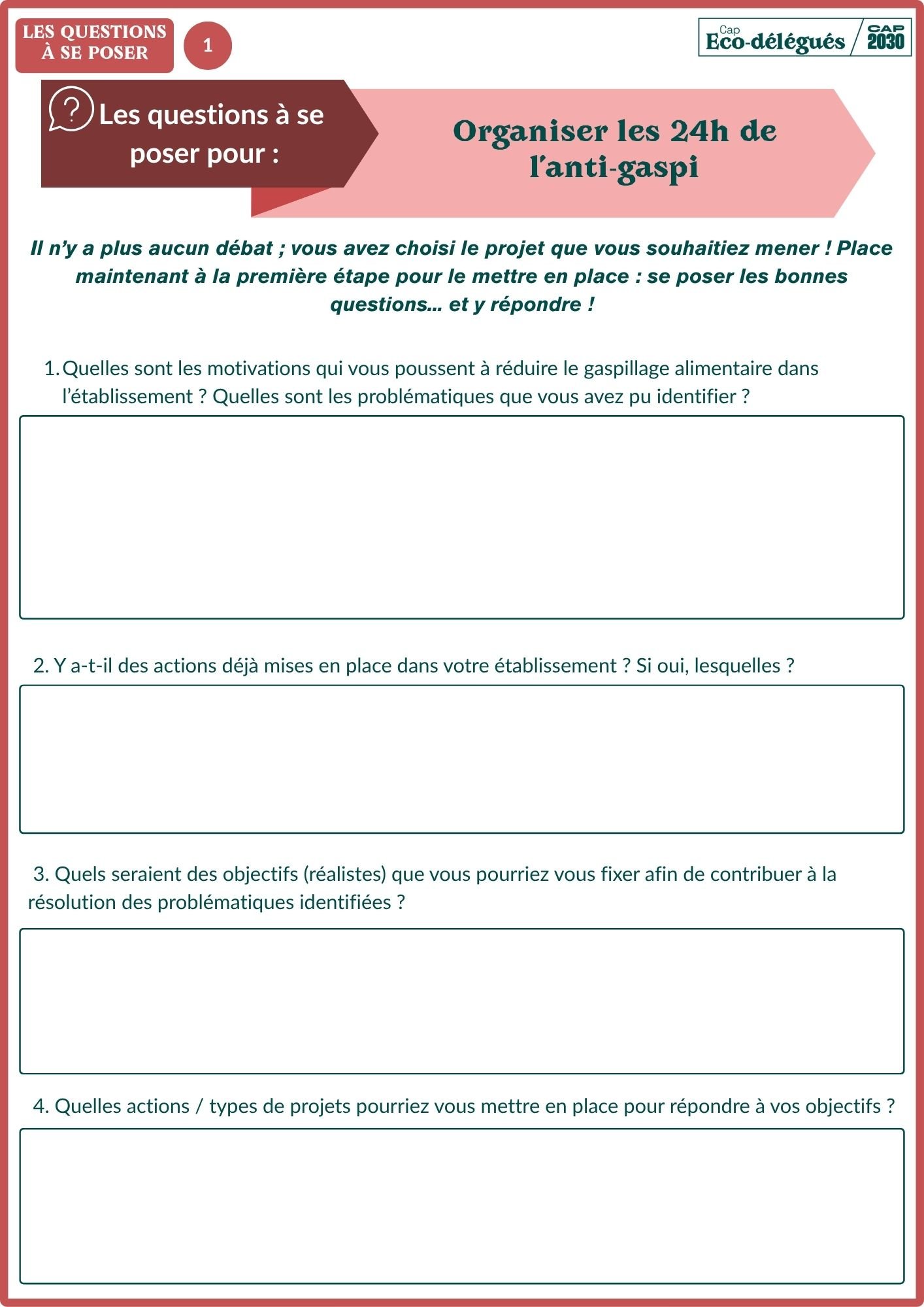 Les questions à se poser 24h de l'anti-gaspi
